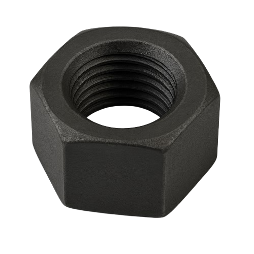Imperial Hexagonal Nut black Plated Fine Thread 2-1/2-12 Grade 5