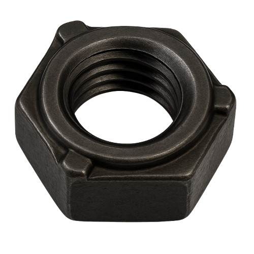 Welding Nut Fine Thread Black Steel 10-32 Grade 2