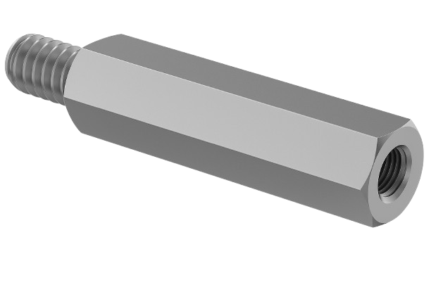Male-Female Hexagonal Fully Threaded Standoff Aluminum 6-32 * 1-3/4"