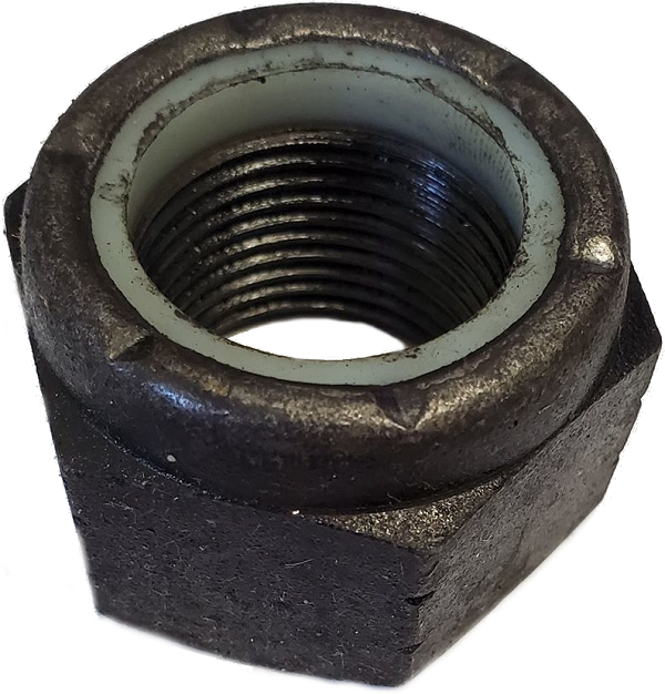 Hexagonal Nut Nylon Insert Fine Thread Yellow Zinc Plated 1-1/8-12 Grade 8