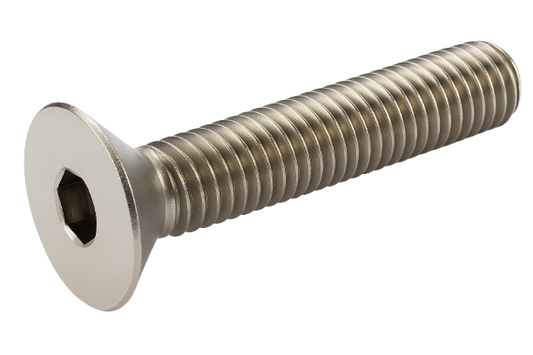 Flat Head Cap Screw Full Thread Stainless Steel 5-40 * 3/8" [Cup Point] [Allen Drive]