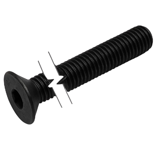 Metric Flat Head Cap Screw Black-Oxide Alloy Steel Full Thread M4 * 0.7 * 30mm Grade 12.9 [Allen Key]