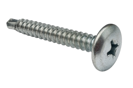 Extra-Wide Rounded Head Drilling Screw Zinc #8 * 1" [Philips Drive]