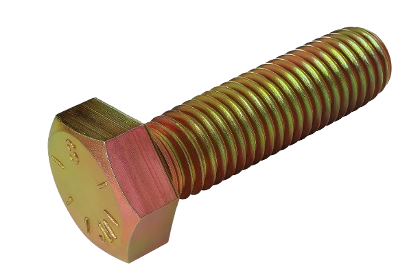 Imperial Hexagonal Bolt Full Thread Yellow Zinc Plated  3/8-16 * 1" Grade 8