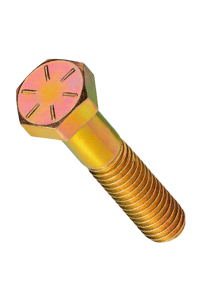 Imperial Hexagonal Bolt Partial Thread Yellow Zinc Plated  7/8-9 * 4-1/2" Grade 8