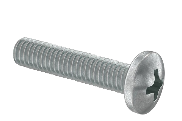 Pan Head Machine Screw Full Thread  Zinc 12-24 * 1-1/2" [Quadrex Drive]