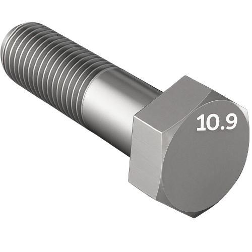 Metric Hexagonal Bolt Yellow Zinc M8 * 1.25 * 45mm Grade 10.9