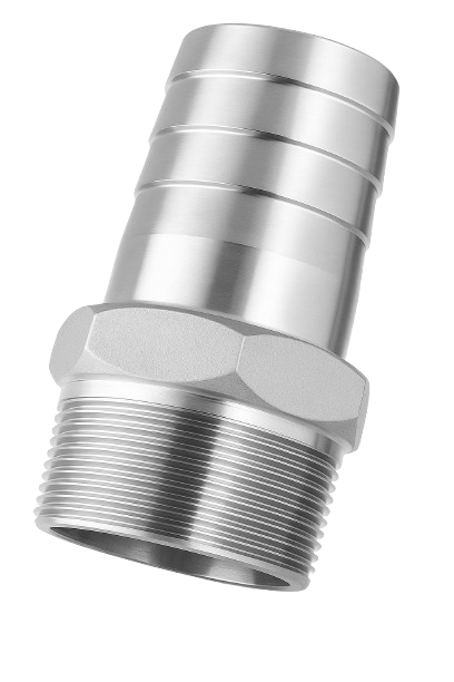 Barbed Hose Adapter for Air and Water Stainless Steel 1/2-14 * 1/2" [Male NPT]