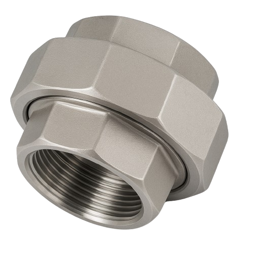 Low Pressure Threaded Union Straight Connector 316 Stainless Steel 3/8-18 [Female NPT]