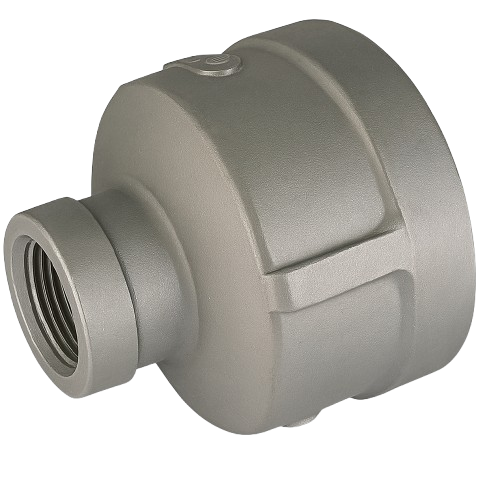 Low Pressure Reducing Straight Connector Threaded 316 Stainless Steel 1/4-18 Reduce to 1/8-27 [Female NPT]