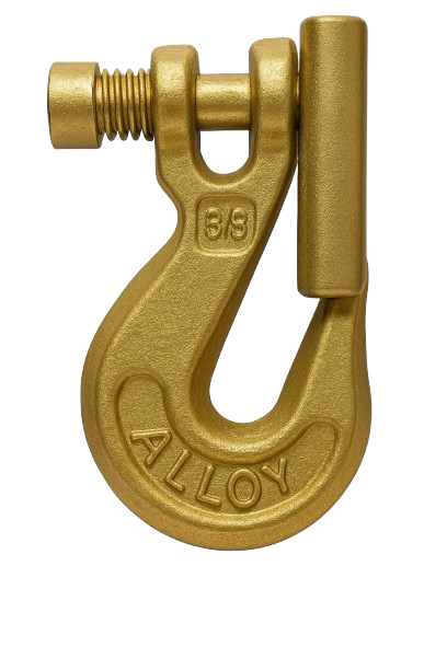 Clevis Grab Hook With Latch Yellow Zinc 3/8 Grade 70