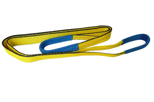 Yellow Web Sling With Reinforced Eye In Polyester 1" Width * 10'  * 2 plies Grade 5