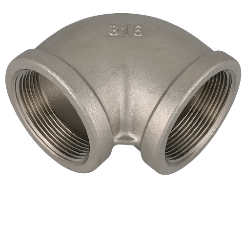 Low Pressure Threaded Elbow Pipe Fitting 316 Stainless Steel 2-1/2-8 * 90° [NPT]