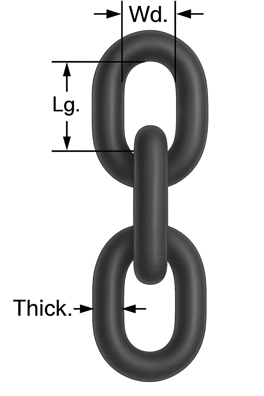 Straight Link Chain Zinc 1/4 Grade 70