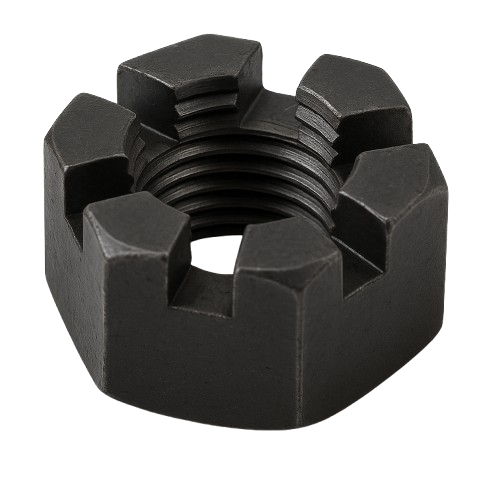 Castel Nut Fine Thread black Steel 1/4-28 Grade 2