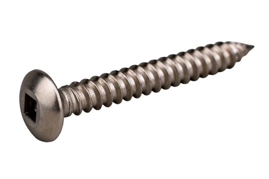 Oval Head Metal Screw Full Thread Stainless Steel #10 * 1-1/2" [Square Drive]
