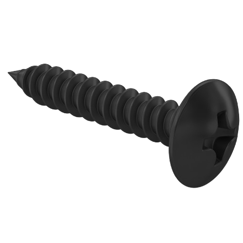 Truss Head Metal Screw Full Thread Black Steel #10 * 3/4" [Philips Drive]