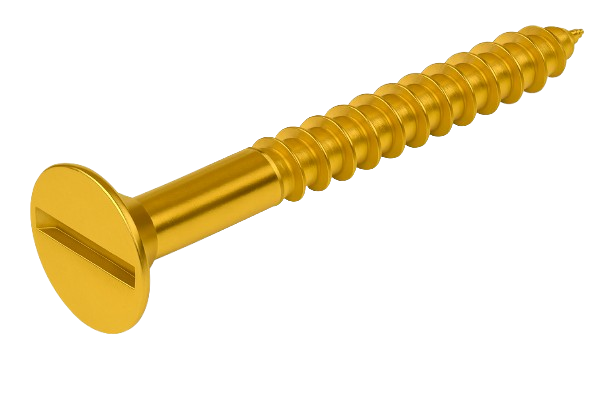 Flat Head Wood Screw Brass #3 * 3/8" [Square Drive]