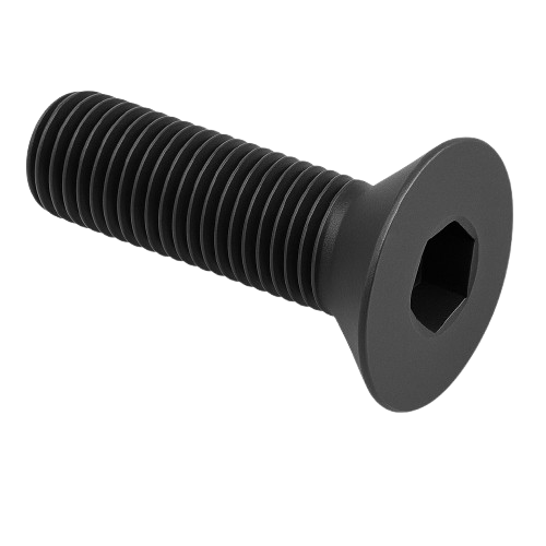 Flat Head Cap Screw Full Thread Black Steel 5/16-18 * 1-1/2" Grade 8 [Cup Point] [Allen Drive]