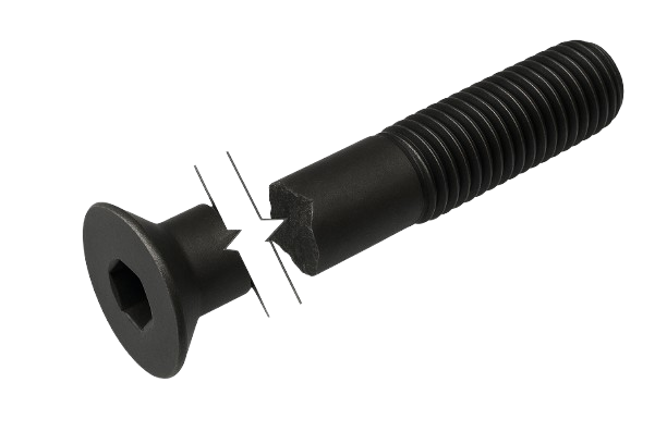 Metric Flat Head Cap Screw Black-Oxide Alloy Steel Partial Thread M8 * 1.25 * 55mm Grade 12.9 [Allen Key]