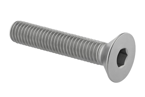 Flat Head Cap Screw Full Thread Stainless Steel 1/4-20 * 1/2" [Cup Point] [Allen Drive]