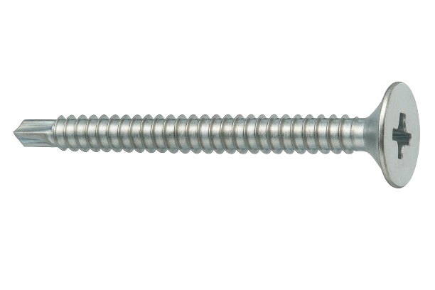 Wafer Flat Head Drilling Screw Zinc #12 * 4" [Philips Drive]