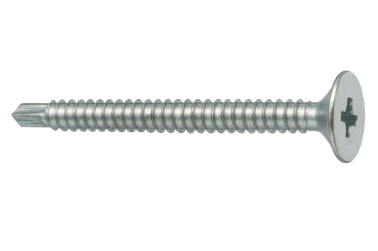 Wafer Flat Head Drilling Screw Zinc #12 * 2-1/2" [Philips Drive]