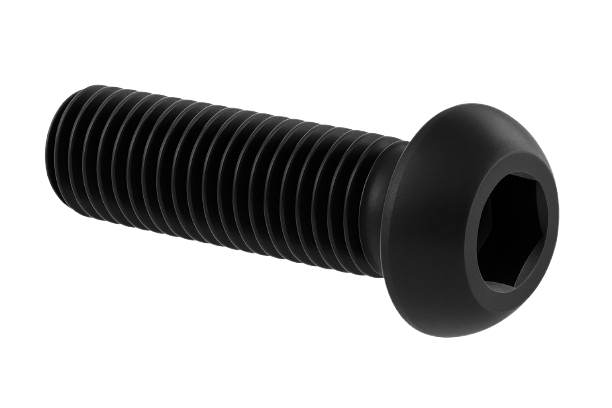 Button Head Cap Screw Full Thread Black-Oxide Alloy Steel 1/4-20 * 1-3/4" Grade 8 [Cup Point] [Allen Drive]