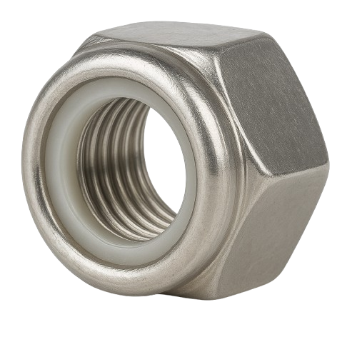 Hexagonal Nut Nylon Insert Stainless Steel 1-1/2-6