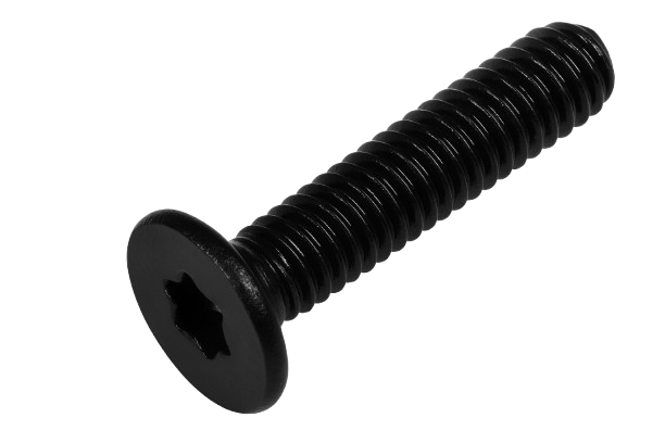 Low-profile flat wide head pressure screw – M2.5 × 0.45 × 8 mm – Stainless Steel 304 – B.O. finish