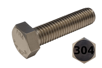 Imperial Hexagonal Bolt Fine And Full Thread 304 Stainless Steel 5/8-18 * 1"