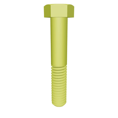 Imperial Hexagonal Bolt Partial Thread Yellow Zinc Plated  1/2-13 * 7" Grade 8
