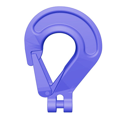 Crochet Ouvert Avec Barrure En Acier Allié Peint En bleu 1/2 grade 100