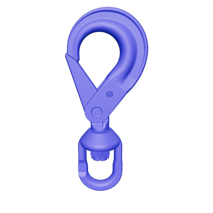 Swivel Eye Hook Load-Lock bleu Painted Alloy Steel 1/4 Grade 100