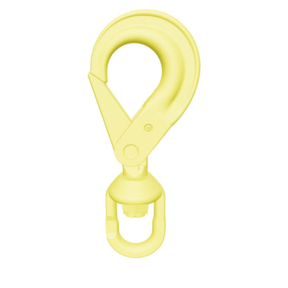 Swivel Eye Hook Load-Lock jaune Painted Alloy Steel 3/8 Grade 80
