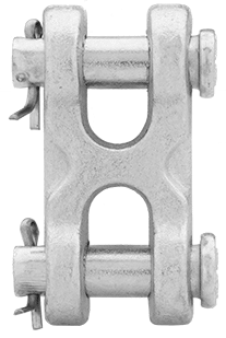 Two Connections Shackles With Clevis Pins Zinc 7/16