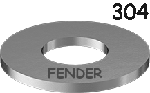 Flat Washer Fender Oversized Stainless Steel #10 * 5/8 OD data-zoom=