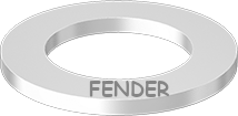 Flat Washer Fender Oversized Off-White Nylon 1/4 * 3/4 OD