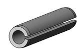 Slotted Spring Pin Black Steel 1/4 * 3/4" data-zoom=