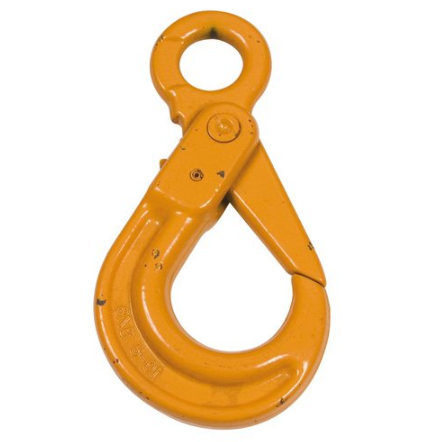 Eye Hook With Locking Latch Orange Painted Alloy Steel 3/8 Grade 80