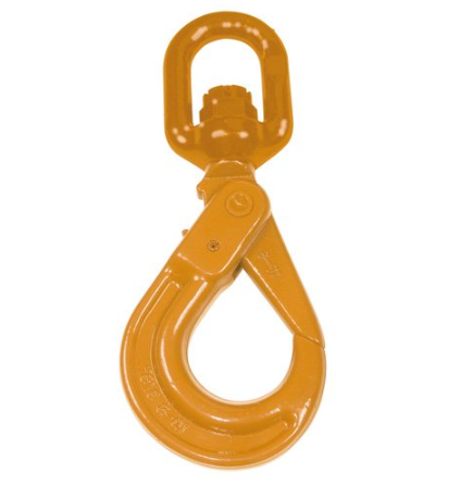 Swivel Eye Hook Load-Lock Orange Painted Alloy Steel 3/8 Grade 80 data-zoom=