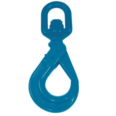 Swivel Eye Hook Load-Lock Blue Painted Alloy Steel 1/2 Grade 100