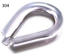 Wire Rope Thimbles Stainless Steel 1/8