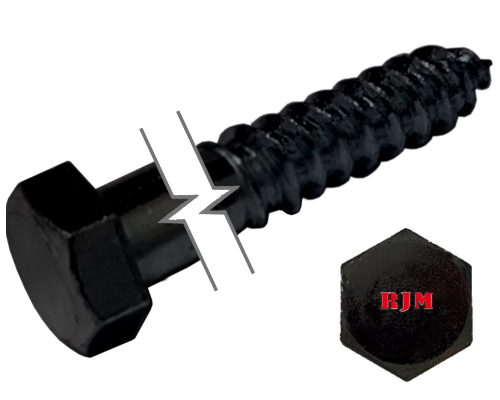 Imperial Hexagonal Lag Screw Full Thread Zinc Plated 3/8" * 9"