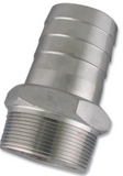 Barbed Hose Adapter for Air and Water Stainless Steel 1-1/2-11-1/2 * 1-1/2" [Male NPT]
