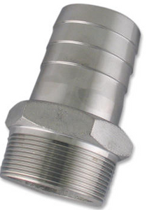 Barbed Hose Adapter for Air and Water Stainless Steel 1/4-18 * 1/4" [Male NPT]