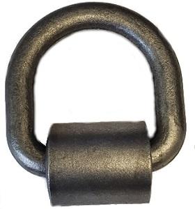 Weld-On Tie Down Ring Black Steel 1/2