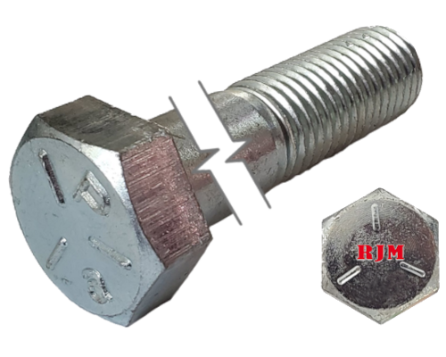 Imperial Hexagonal Bolt Fine And Partial Thread Zinc Plated 7/8-14 * 3-1/4