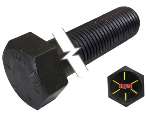 Boulon hexagonal impérial filetage partiel jaune zingué 1/4-20 * 2-1/4" Grade 8