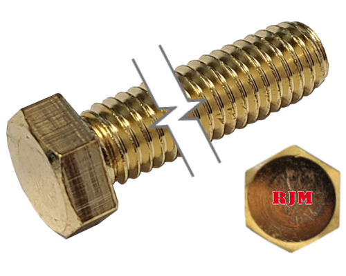 Imperial Hexagonal Bolt Full Thread Brass  5/16-18 * 1